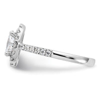 14kw 1/2ct Lab Grown Dia VS/SI+ G+ 1ct Center Oval Semi Eng Ring