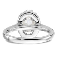 14kw 1/2ct Lab Grown Dia VS/SI+ G+ 1ct Center Oval Semi Eng Ring