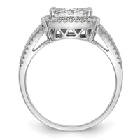 14kw 1ct Lab Grown Diamond VS/SI+ G+ Complete Cluster Eng Ring