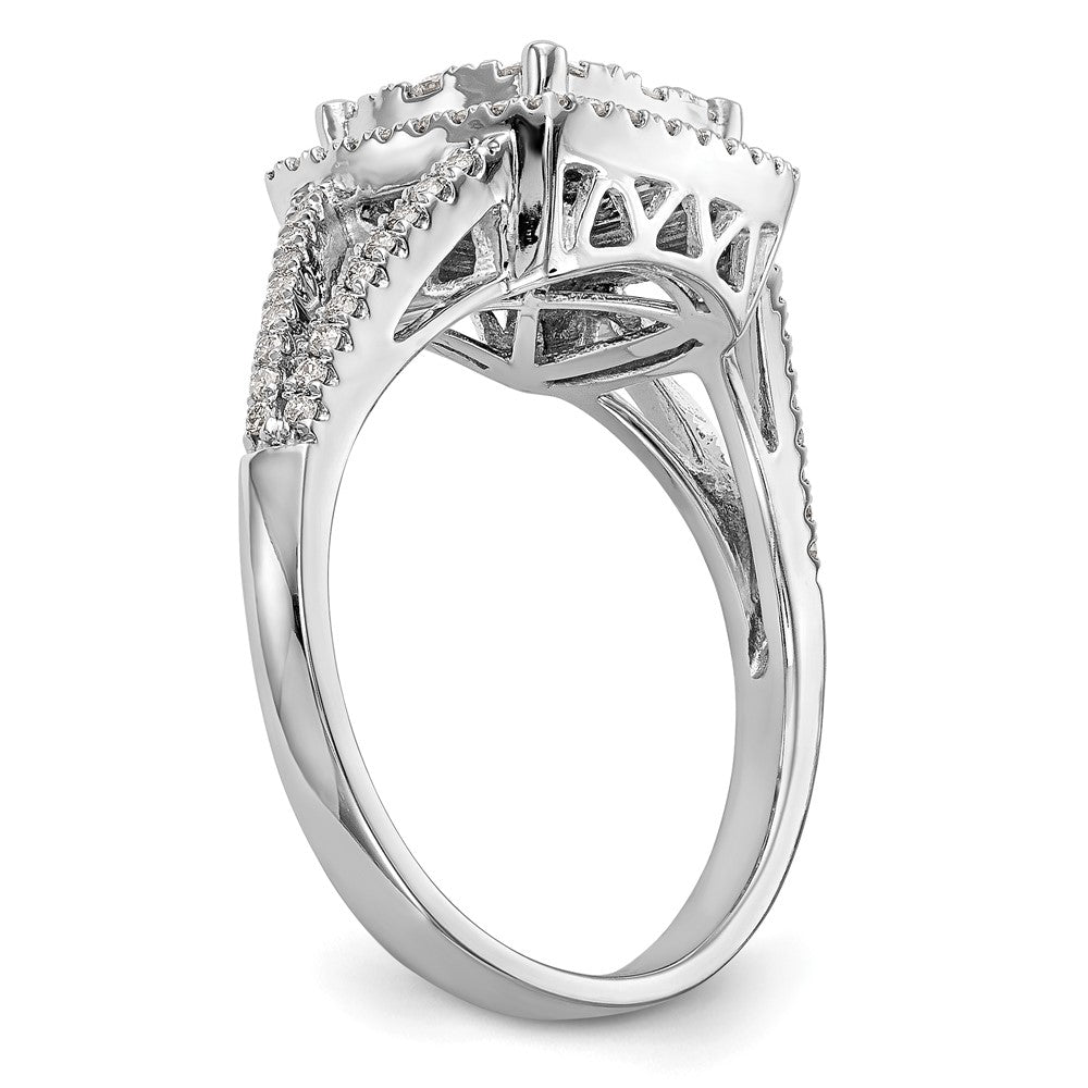 14kw 1ct Lab Grown Diamond VS/SI+ G+ Complete Cluster Eng Ring