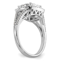14kw 1ct Lab Grown Diamond VS/SI+ G+ Complete Cluster Eng Ring