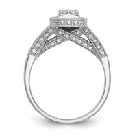 14kw 1/2ct Lab Grown Diamond VS/SI+ G+ Complete Cluster Eng Ring