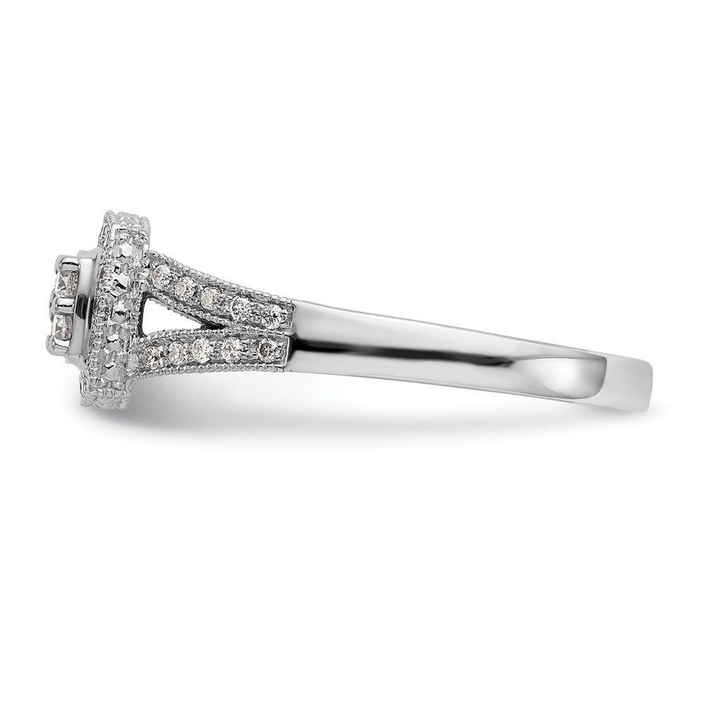 14kw 1/2ct Lab Grown Diamond VS/SI+ G+ Complete Cluster Eng Ring
