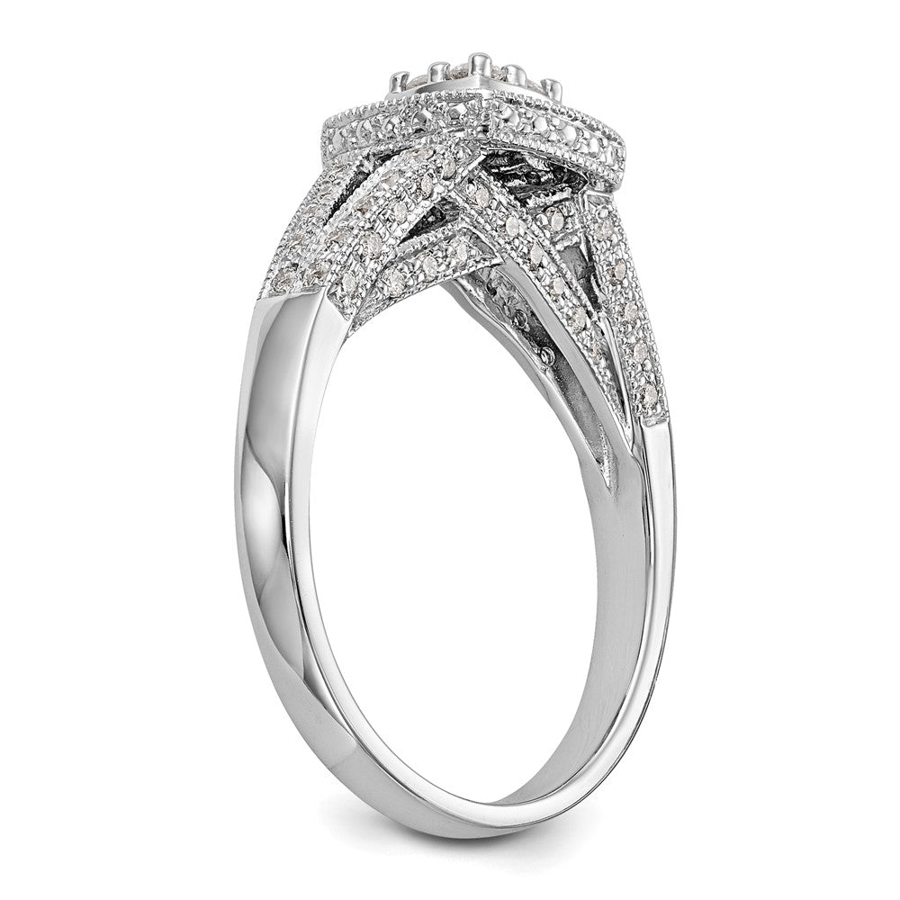 14kw 1/2ct Lab Grown Diamond VS/SI+ G+ Complete Cluster Eng Ring