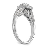14kw 1/2ct Lab Grown Diamond VS/SI+ G+ Complete Cluster Eng Ring
