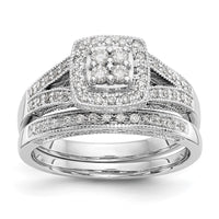 14kw 1/2ct Lab Grown Diamond VS/SI+ G+ Complete Cluster Eng Ring