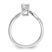 14k White Gold 5/8 ct Lab Grown Dia VS/SI Complete By-Pass Engagement Ring