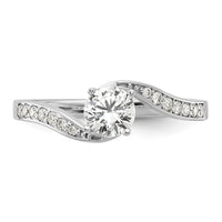 14k White Gold 5/8 ct Lab Grown Dia VS/SI Complete By-Pass Engagement Ring