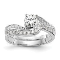 14k White Gold 5/8 ct Lab Grown Dia VS/SI Complete By-Pass Engagement Ring