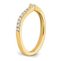 14k 1/5 c Lab Grown Diamond VS/SI+ G+ Complete Wedding Band