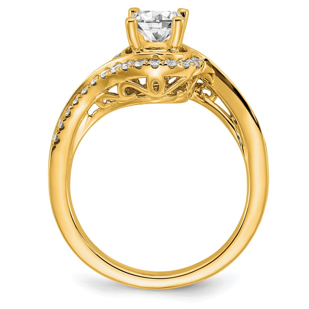 14k 1/3 ct Lab Grown Diamond VS/SI+ G+ Semi Mount Engagement Ring