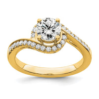 14k 1/3 ct Lab Grown Diamond VS/SI+ G+ Semi Mount Engagement Ring