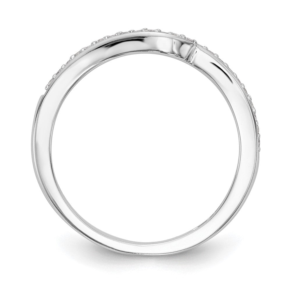 10k White Gold 1/10 ct Lab Grown Diamond VS/SI+ G+ Complete Wedding Band
