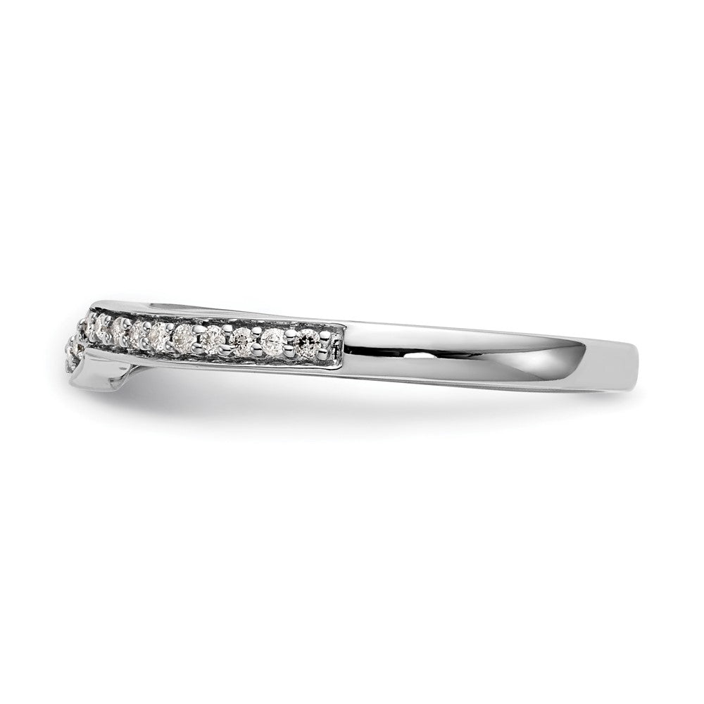 10k White Gold 1/10 ct Lab Grown Diamond VS/SI+ G+ Complete Wedding Band