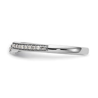 10k White Gold 1/10 ct Lab Grown Diamond VS/SI+ G+ Complete Wedding Band