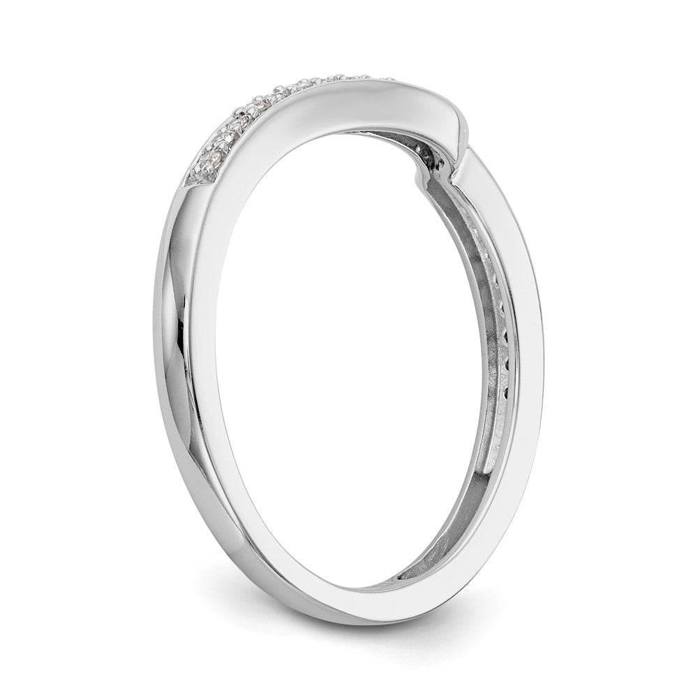 10k White Gold 1/10 ct Lab Grown Diamond VS/SI+ G+ Complete Wedding Band