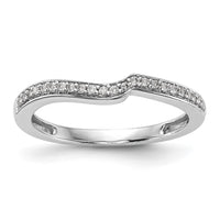 10k White Gold 1/10 ct Lab Grown Diamond VS/SI+ G+ Complete Wedding Band