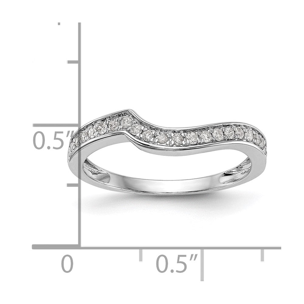 14k White Gold 1/5ct Lab Grown Diamond VS/SI+ G+ Complete Wedding Band