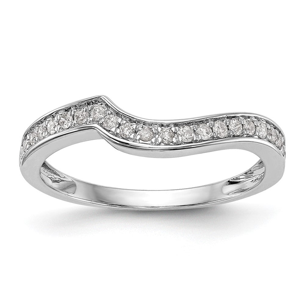 14k White Gold 1/5ct Lab Grown Diamond VS/SI+ G+ Complete Wedding Band