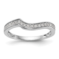 14k White Gold 1/5ct Lab Grown Diamond VS/SI+ G+ Comp Wedding Band