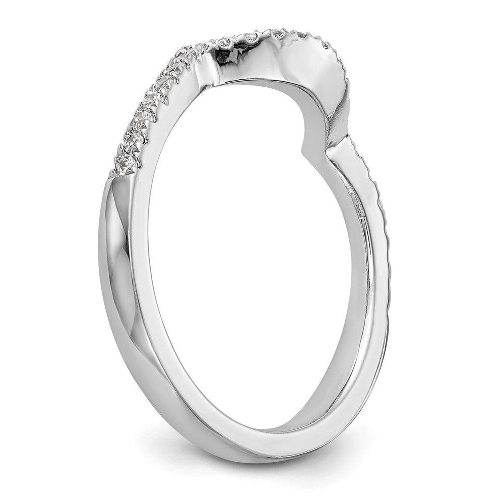14k White Gold 1/4 ct Lab Grown Diamond VS/SI+ G+ Complete Wedding Band