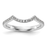 14k White Gold 1/4 ct Lab Grown Diamond VS/SI+ G+ Complete Wedding Band