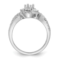 14kw 5/8ct Lab Grown Diamond VS/SI+ G+ Round Comp Criss Cross Eng Ring