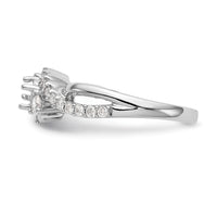 14kw 5/8ct Lab Grown Diamond VS/SI+ G+ Round Comp Criss Cross Eng Ring