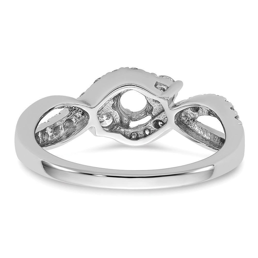 14kw 5/8ct Lab Grown Diamond VS/SI+ G+ Round Comp Criss Cross Eng Ring