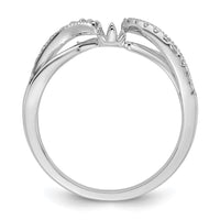 14k White Gold 1/6 ct Lab Grown Dia VS/SI+ G+ Semi Peg Set Engagment Ring