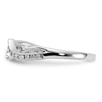 14k White Gold 1/6 ct Lab Grown Dia VS/SI+ G+ Semi Peg Set Engagment Ring