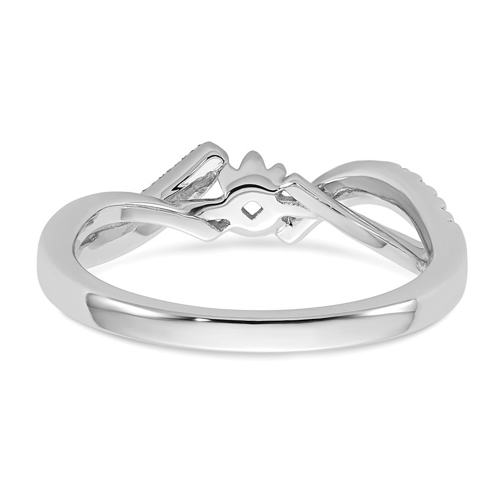 14k White Gold 1/6 ct Lab Grown Dia VS/SI+ G+ Semi Peg Set Engagment Ring