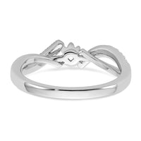 14k White Gold 1/6 ct Lab Grown Dia VS/SI+ G+ Semi Peg Set Engagment Ring