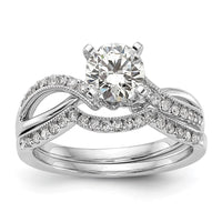 14k White Gold 1/6 ct Lab Grown Dia VS/SI+ G+ Semi Peg Set Engagment Ring