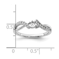 14k White Gold 1/6 ct Lab Grown Dia VS/SI+ G+ Semi Peg Set Engagment Ring