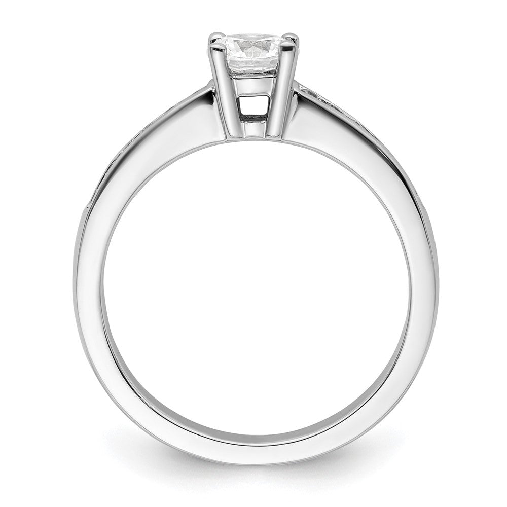 14kw 3/4ct Lab Grown Diamond VS/SI+ G+ Round Comp Engagement Ring