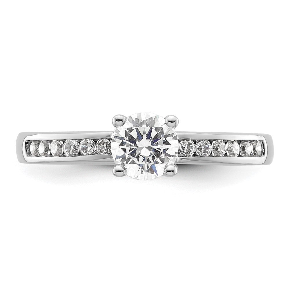 14kw 3/4ct Lab Grown Diamond VS/SI+ G+ Round Comp Engagement Ring
