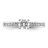 14kw 3/4ct Lab Grown Diamond VS/SI+ G+ Round Comp Engagement Ring