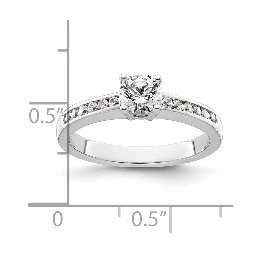 14kw 3/4ct Lab Grown Diamond VS/SI+ G+ Round Comp Engagement Ring