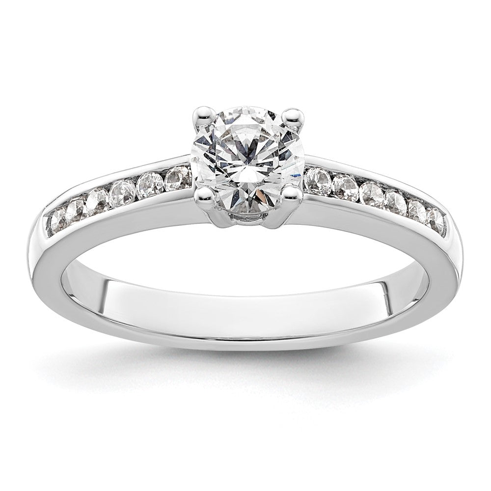 14kw 3/4ct Lab Grown Diamond VS/SI+ G+ Round Comp Engagement Ring