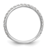 14k White Gold 3/8 ct Lab Grown Diamond VS/SI+ G+ Complete Wedding Band