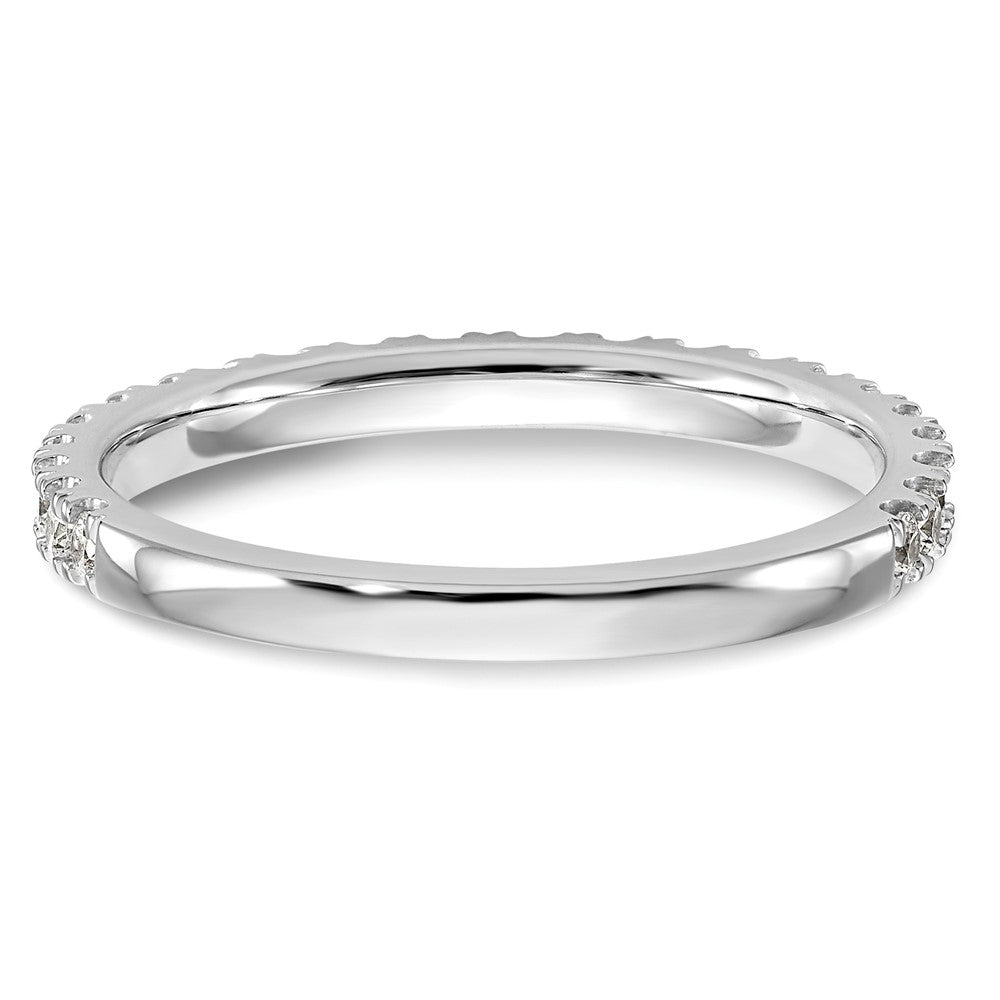 14k White Gold 3/8 ct Lab Grown Diamond VS/SI+ G+ Complete Wedding Band