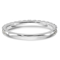 14k White Gold 3/8 ct Lab Grown Diamond VS/SI+ G+ Complete Wedding Band