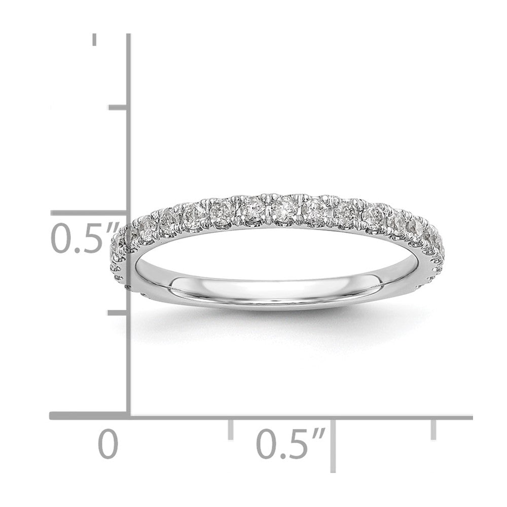 14k White Gold 3/8 ct Lab Grown Diamond VS/SI+ G+ Complete Wedding Band