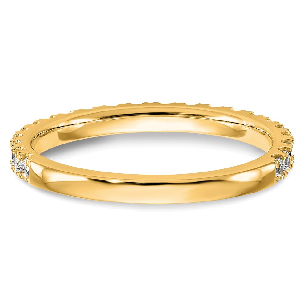 14k 3/8 ct Lab Grown Diamond VS/SI+ G+ Complete Wedding Band