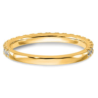 14k 3/8 ct Lab Grown Diamond VS/SI+ G+ Complete Wedding Band