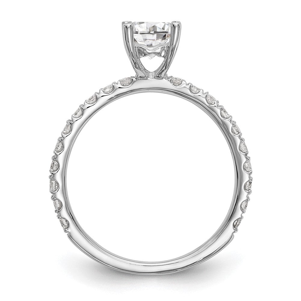 14kw 1/3ct Lab Grown Diamond VS/SI+ G+ 1ct Center Round Semi Eng Ring