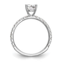 14kw 1/3ct Lab Grown Diamond VS/SI+ G+ 1ct Center Round Semi Eng Ring
