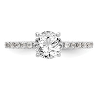 14kw 1/3ct Lab Grown Diamond VS/SI+ G+ 1ct Center Round Semi Eng Ring