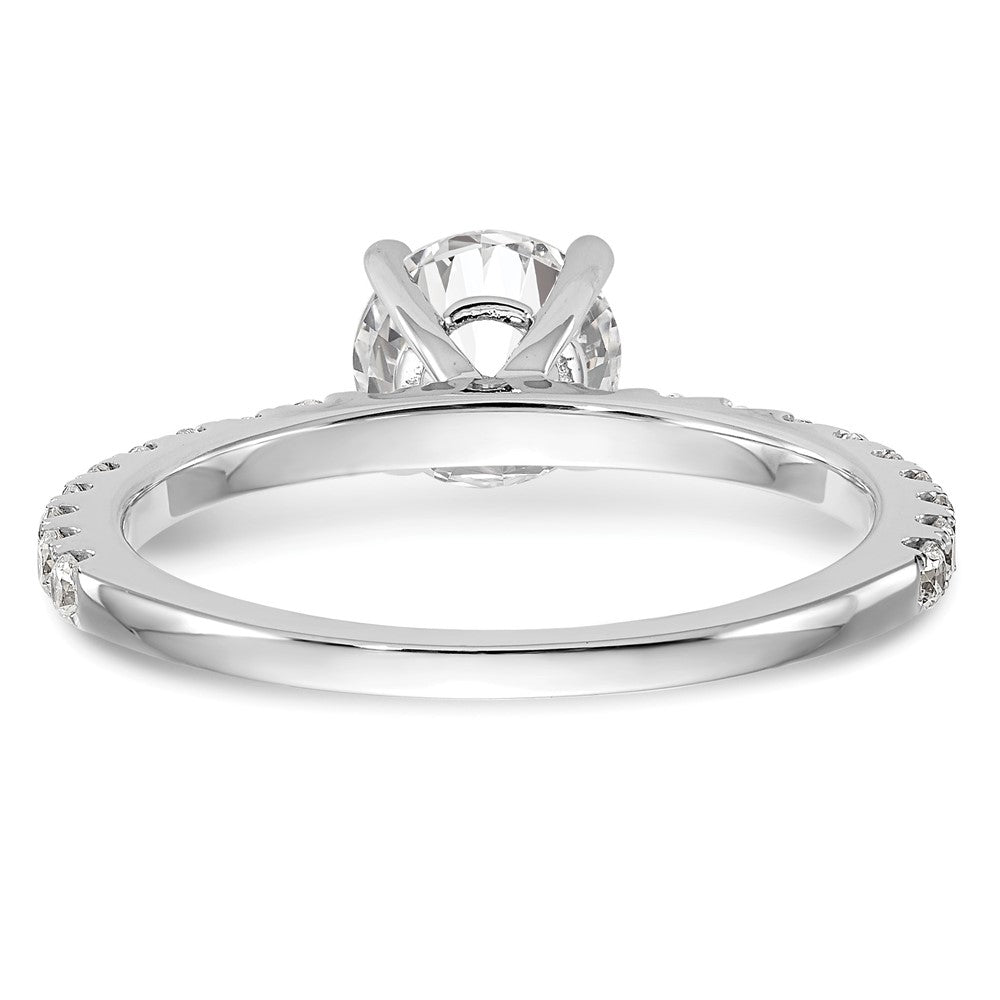 14kw 1/3ct Lab Grown Diamond VS/SI+ G+ 1ct Center Round Semi Eng Ring